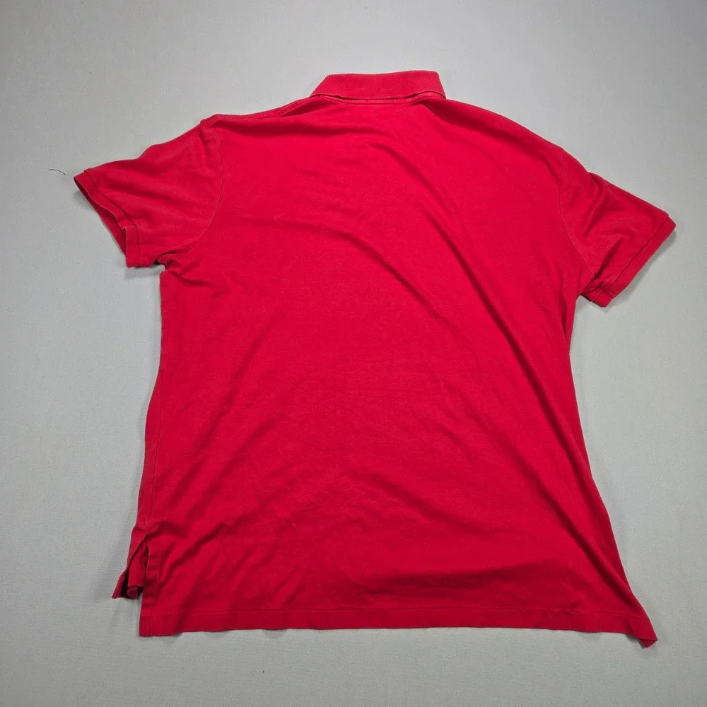 Ralph Lauren Polo‎ Shirt Mens XL Red Short Sleeve Pima Interlock Multicolor Pony - Picture 2 of 7